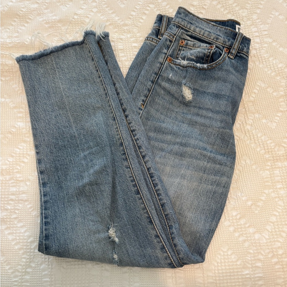 DAZE Straight Leg Distressed Women Jeans